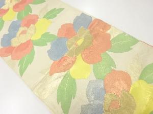 アンティーク 牡丹模様織出し袋帯(材料)